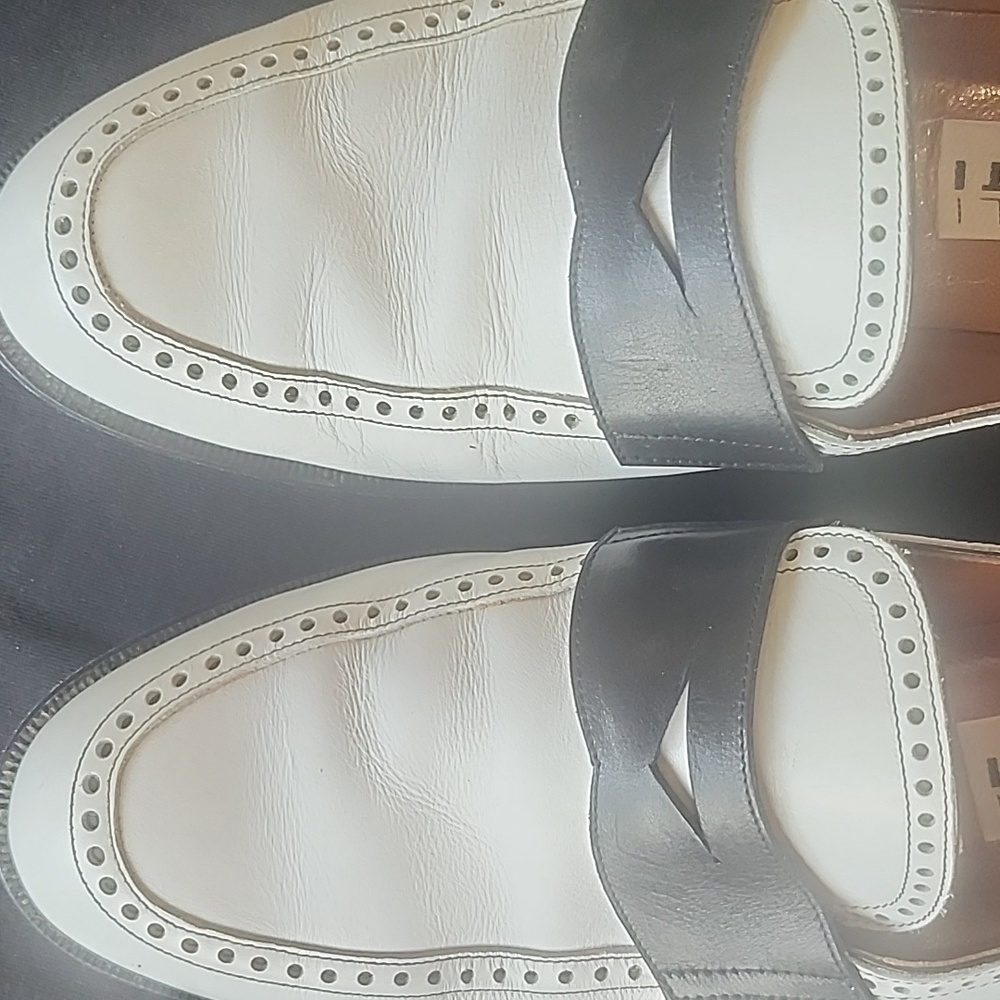 Fratelli Rossetti White Black Italian Leather Loafers Size 36 Or 5.5 US - Picture 10 of 11
